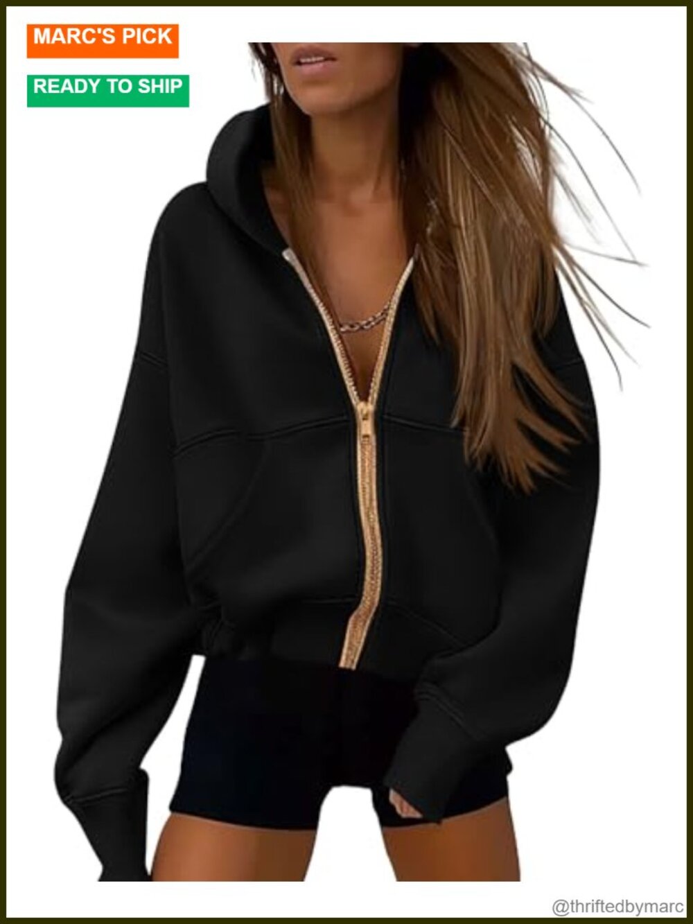 Zip Up Fleece Hoodie Women Cotton Blend Full Zip Sweatshirt with Pockets